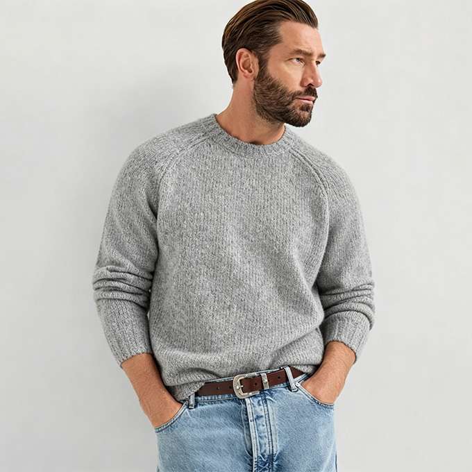 brunello cucinelli wool blended crew neck sweater